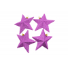 Csillag glitteres műa. 11cm s/4 lila