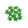 Csillag glitteres műa. 6cm s/12 zöld
