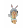 Figura nyuszijelmezes lány 4*3*7cm menta